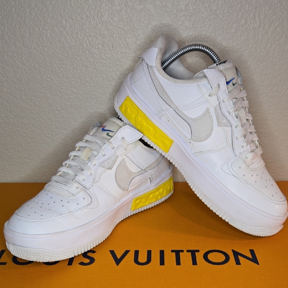 Nike Fontanka Summit White and Yellow Sneakers - Picture 1 of 10